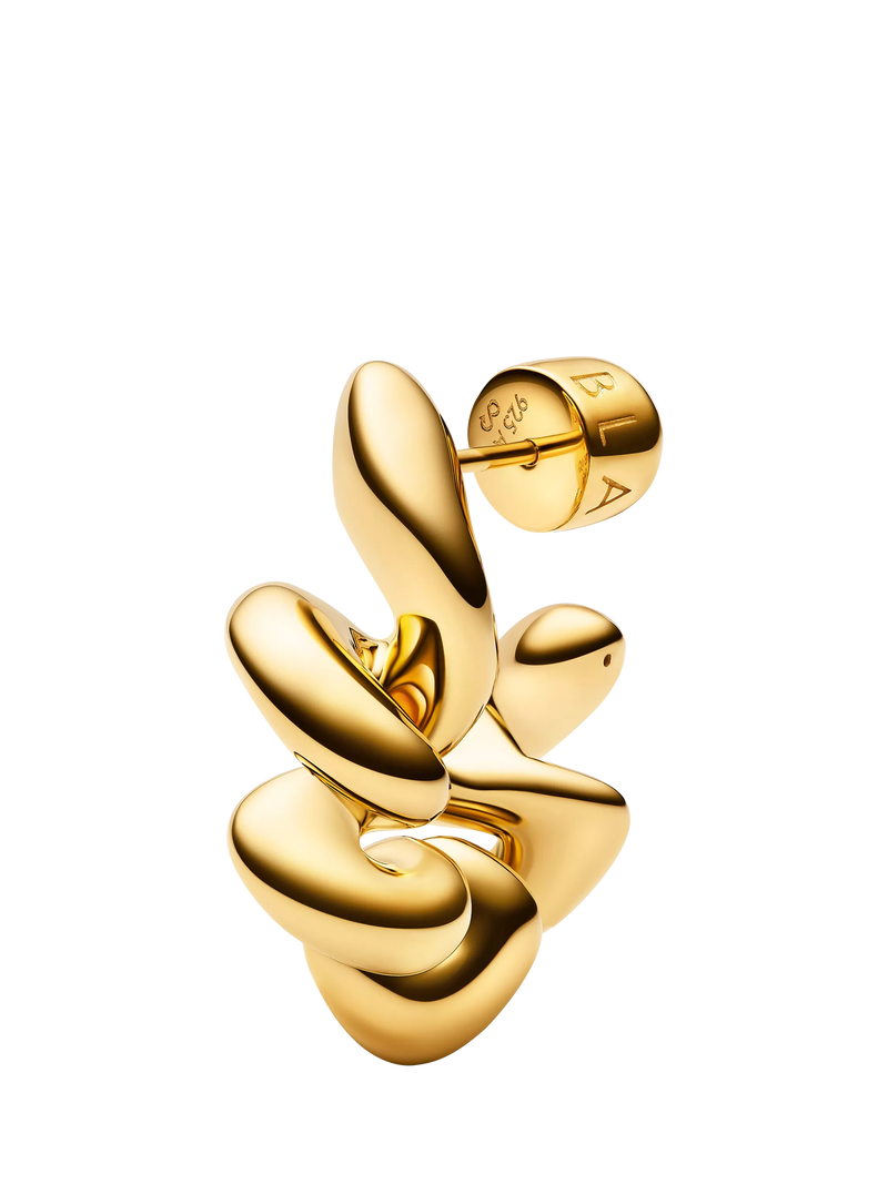 Maria Black gold-plated recycled silver coil hoop earrings, imported from the UK