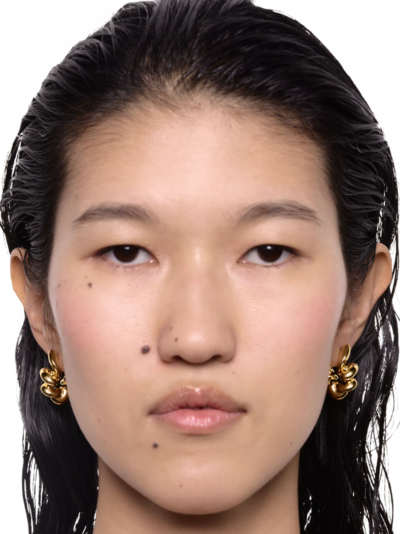 Maria Black gold-plated recycled silver coil hoop earrings, imported from the UK