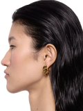 Maria Black gold-plated recycled silver coil hoop earrings, imported from the UK