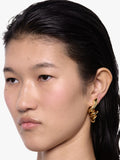 Maria Black coil swirl earrings gold plated, imported from the UK