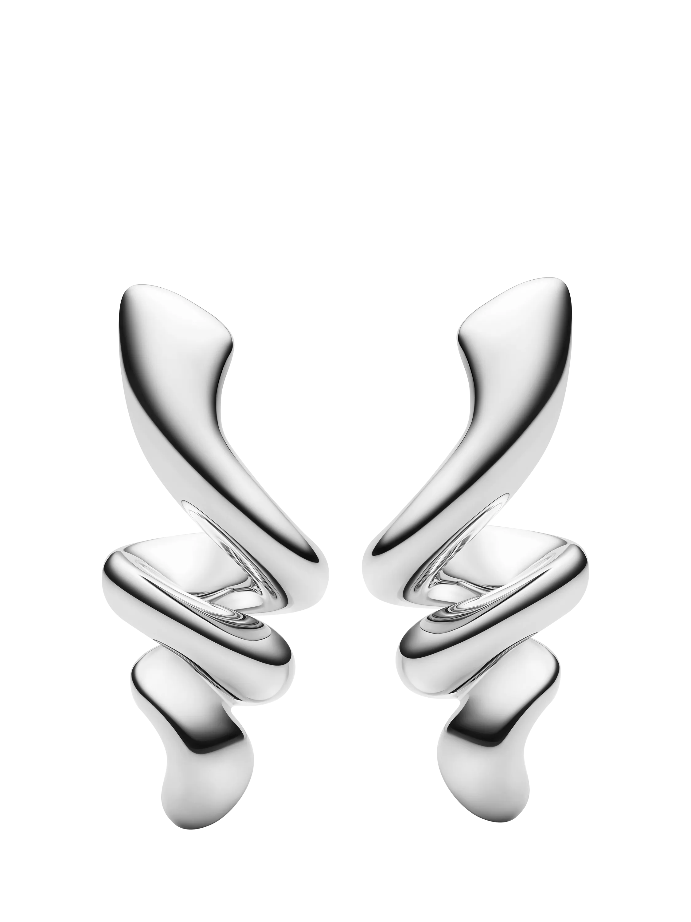 Maria Black Coil Swirl Drop Earrings