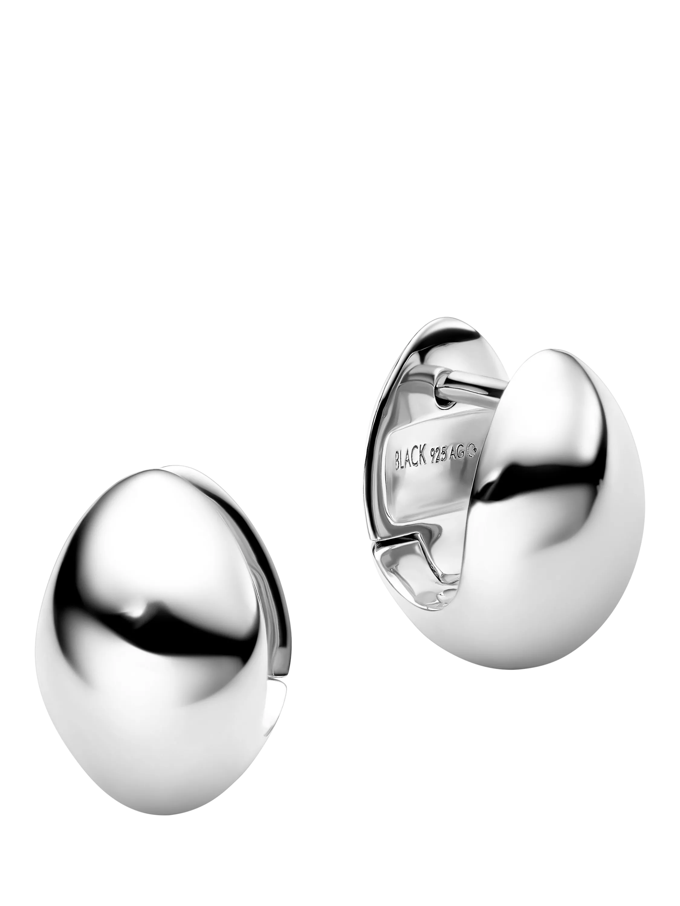 Maria Black silver huggie hoop earrings - British product