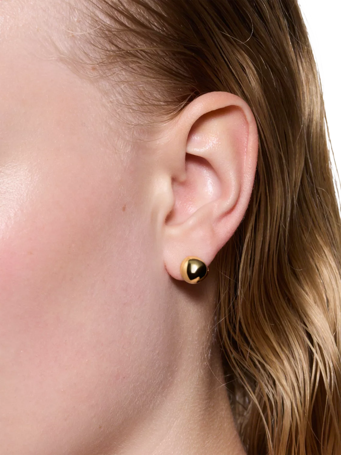 Maria Black Flynn huggie hoop earrings gold 0.90cm, UK version