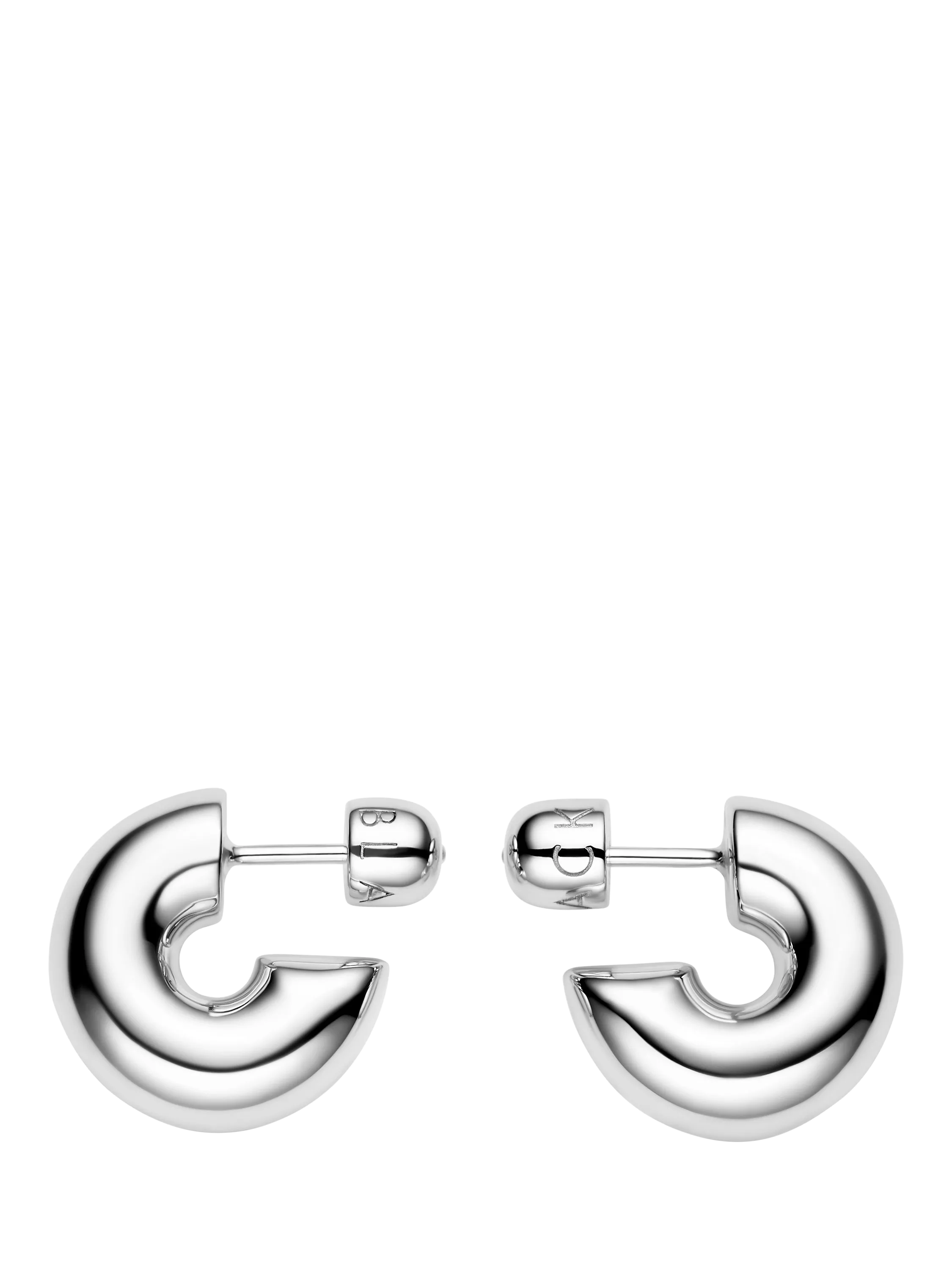 Maria Black Prima medium hoop earrings in recycled sterling silver, UK version