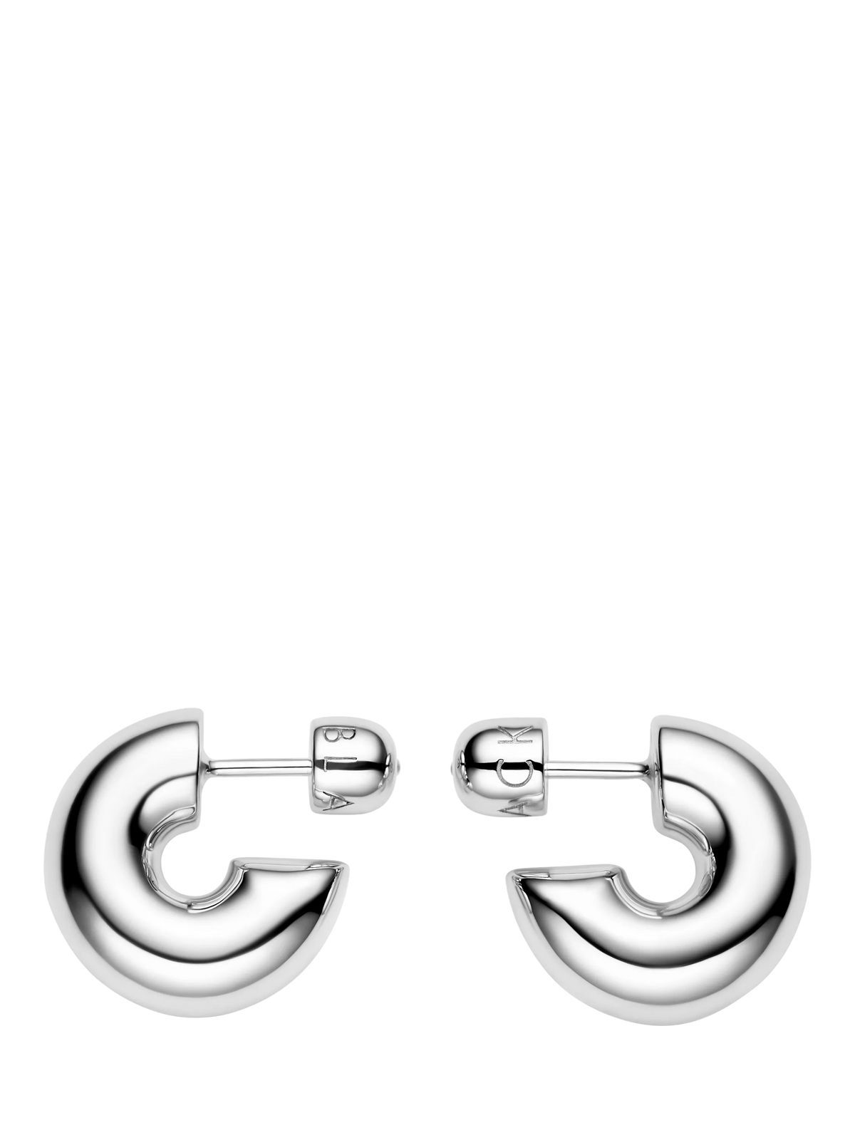 Maria Black Prima medium hoop earrings in recycled sterling silver, UK version