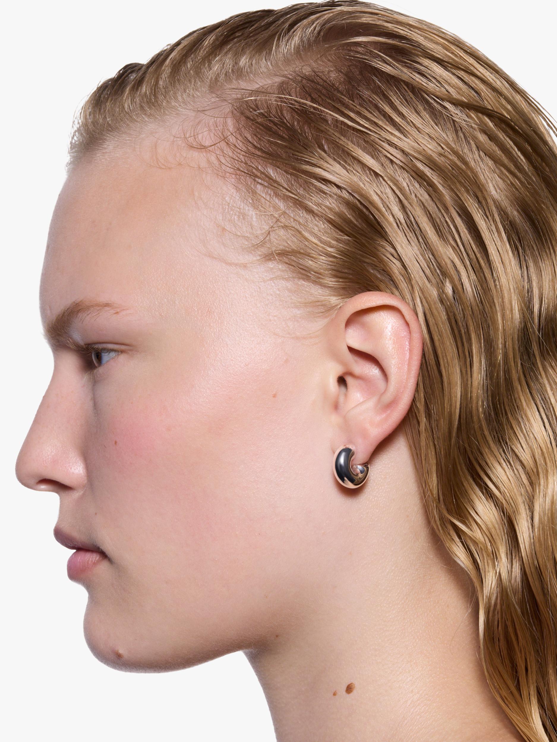 Maria Black Prima medium hoop earrings in recycled sterling silver, UK version