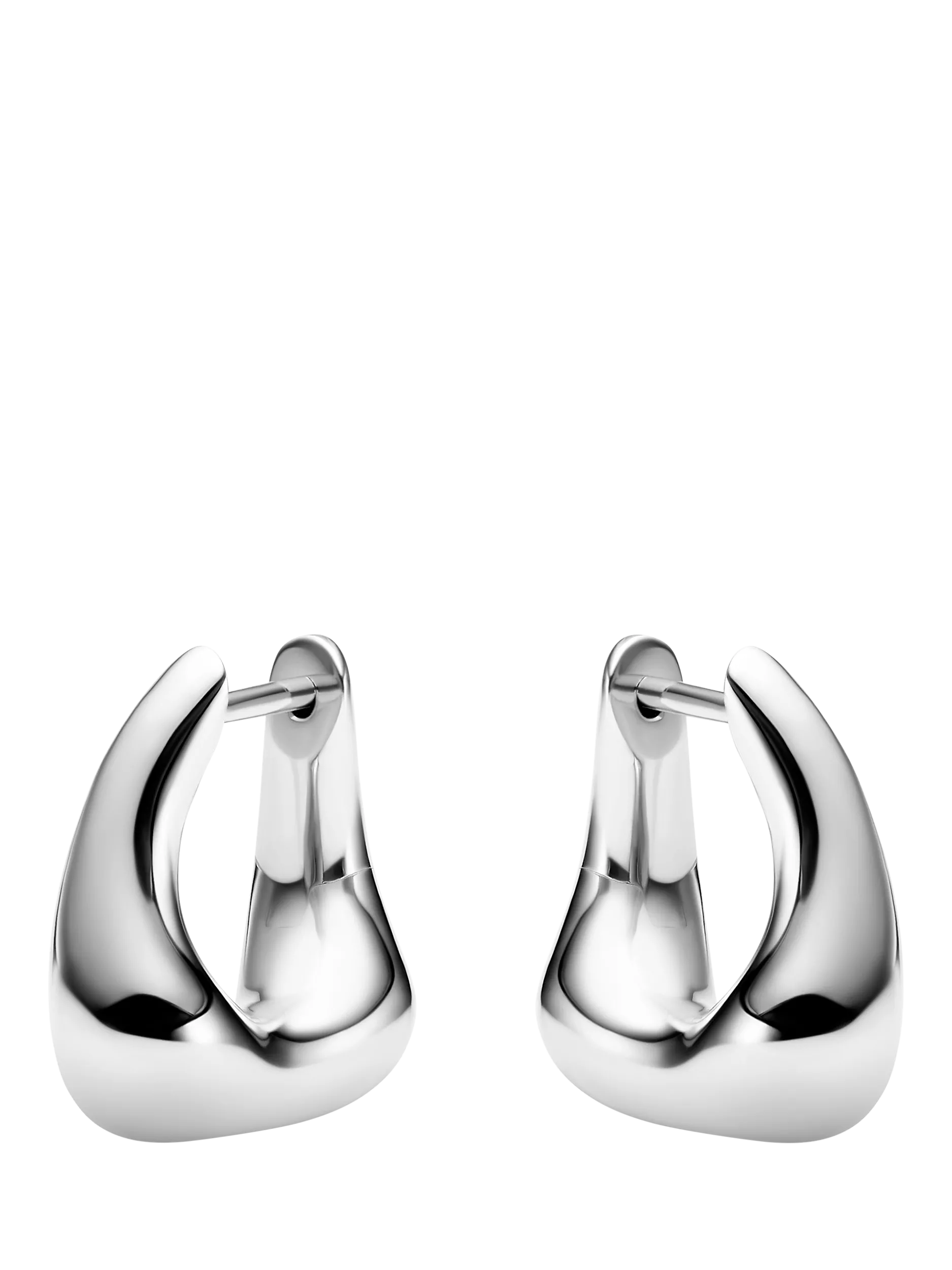 Maria Black recycled sterling silver huggie earrings 1.5cm, imported from the UK
