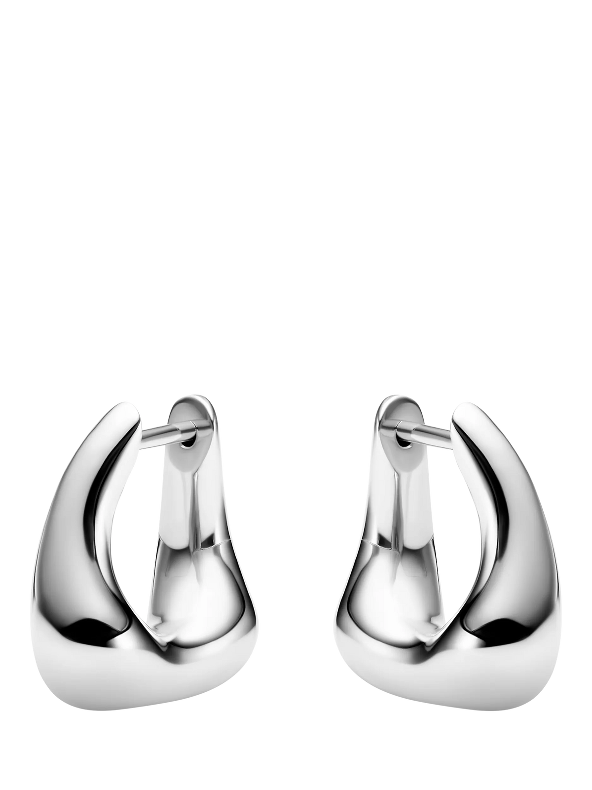 Maria Black recycled sterling silver huggie earrings 1.5cm, imported from the UK