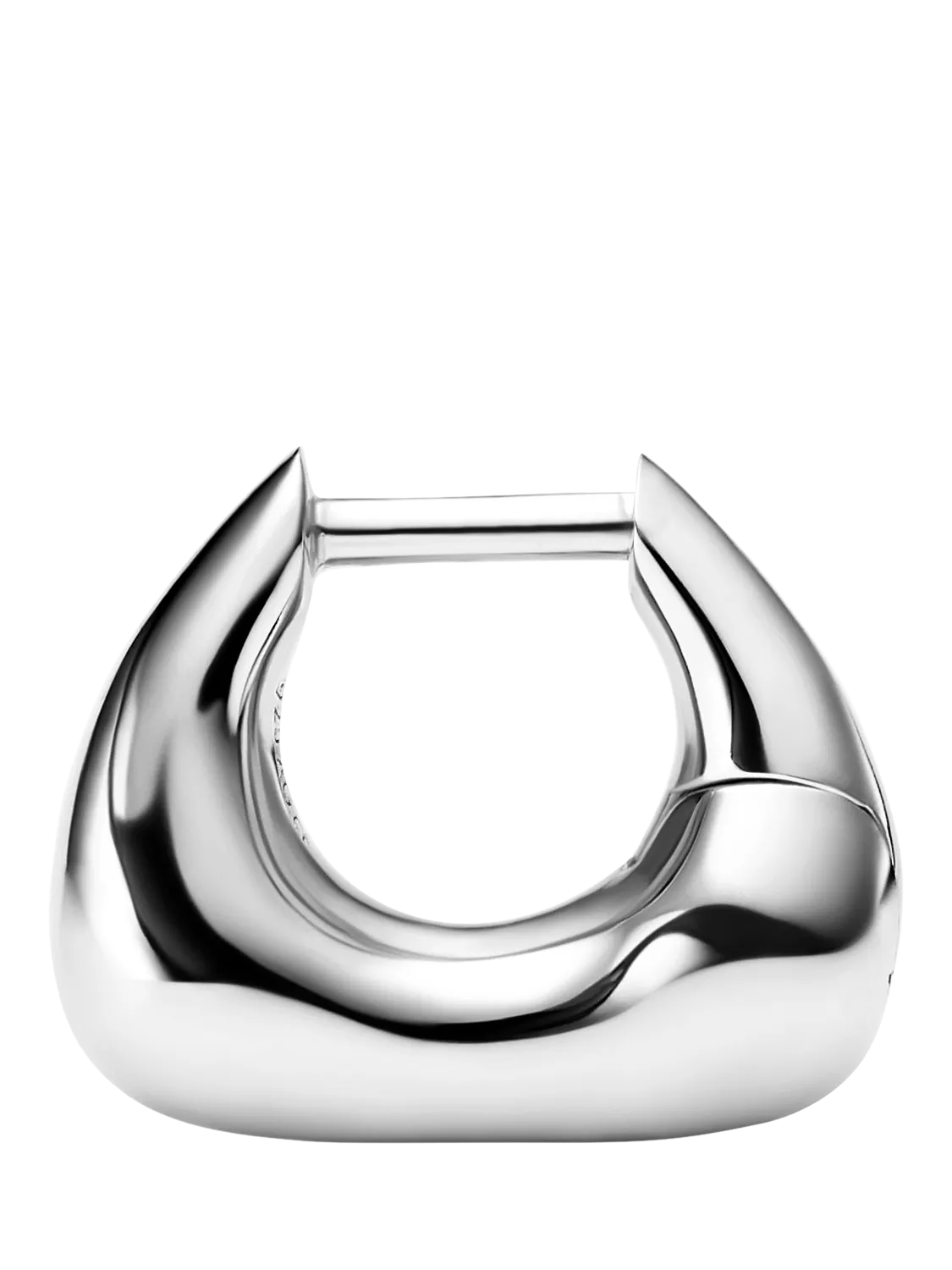Maria Black satchel huggie earrings silver - British product