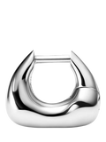 Maria Black satchel huggie earrings silver - British product