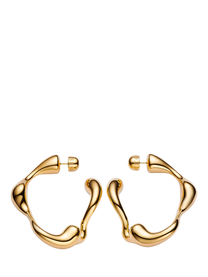 Maria Black hoop earrings gold 5.6cm (British brand)