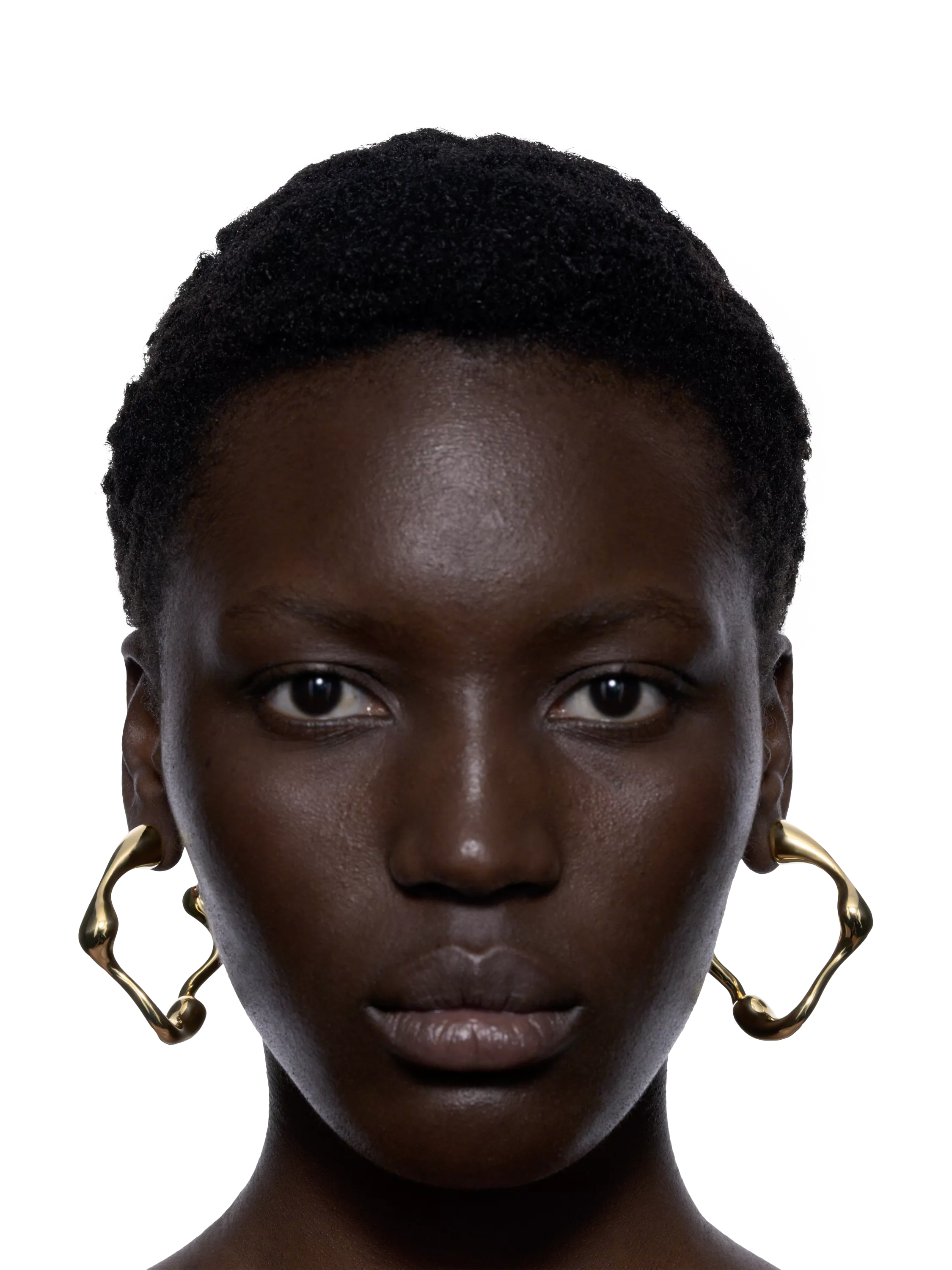 Maria Black hoop earrings gold 5.6cm (British brand)