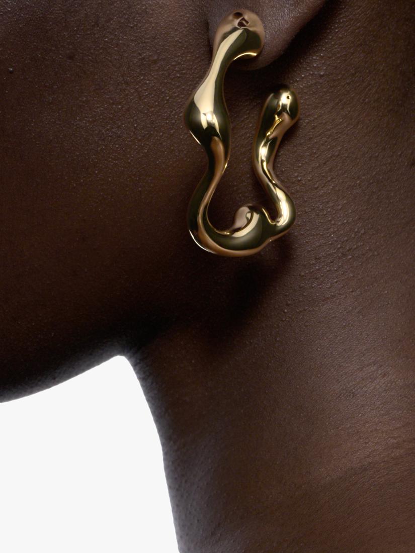 Maria Black hoop earrings gold 5.6cm (British brand)