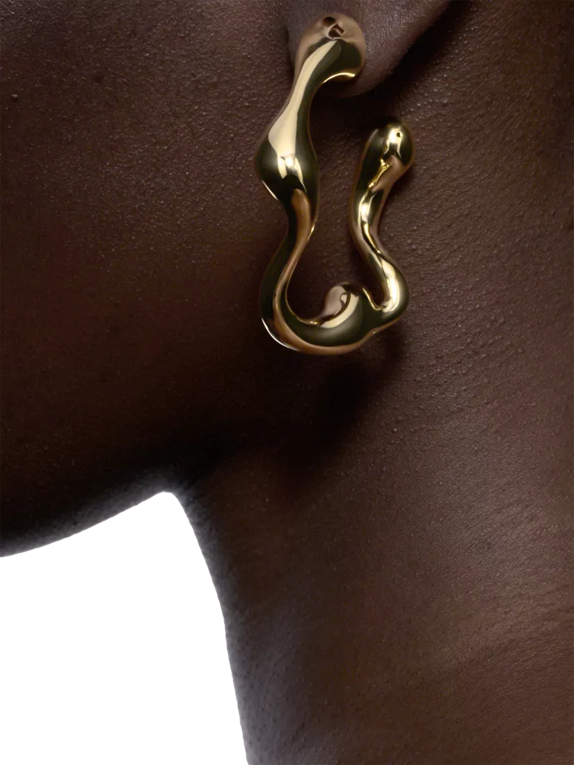 Maria Black hoop earrings gold 5.6cm (British brand)