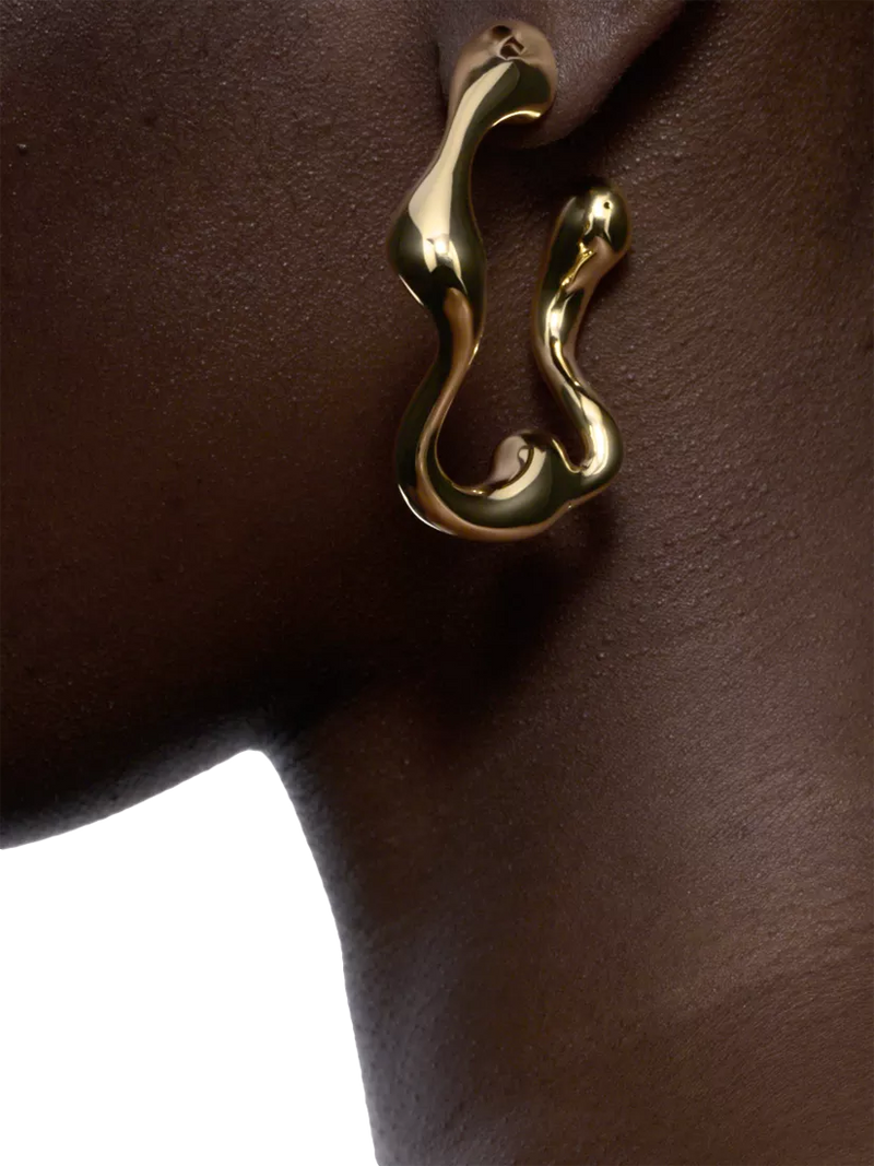 Maria Black hoop earrings gold 5.6cm (British brand)