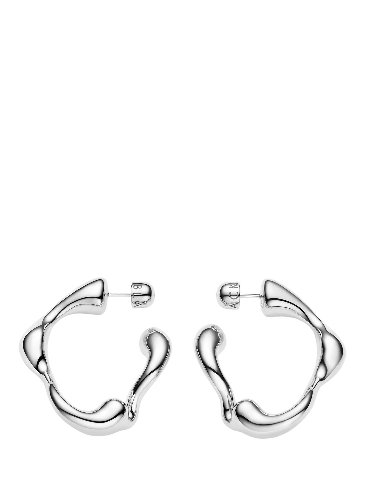 Maria Black hoop earrings in rhodium-plated recycled sterling silver, UK version