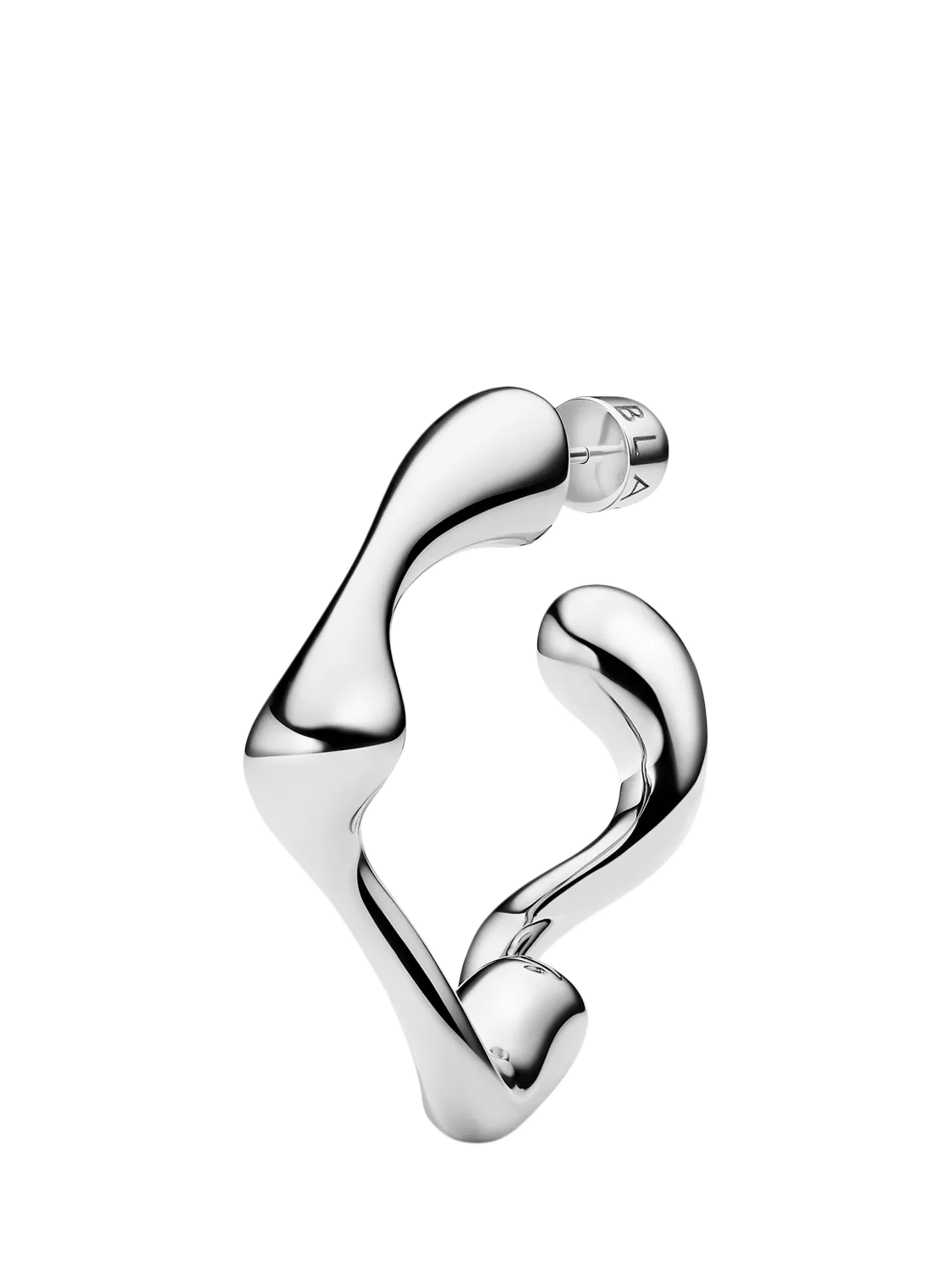Maria Black hoop earrings in rhodium-plated recycled sterling silver, UK version