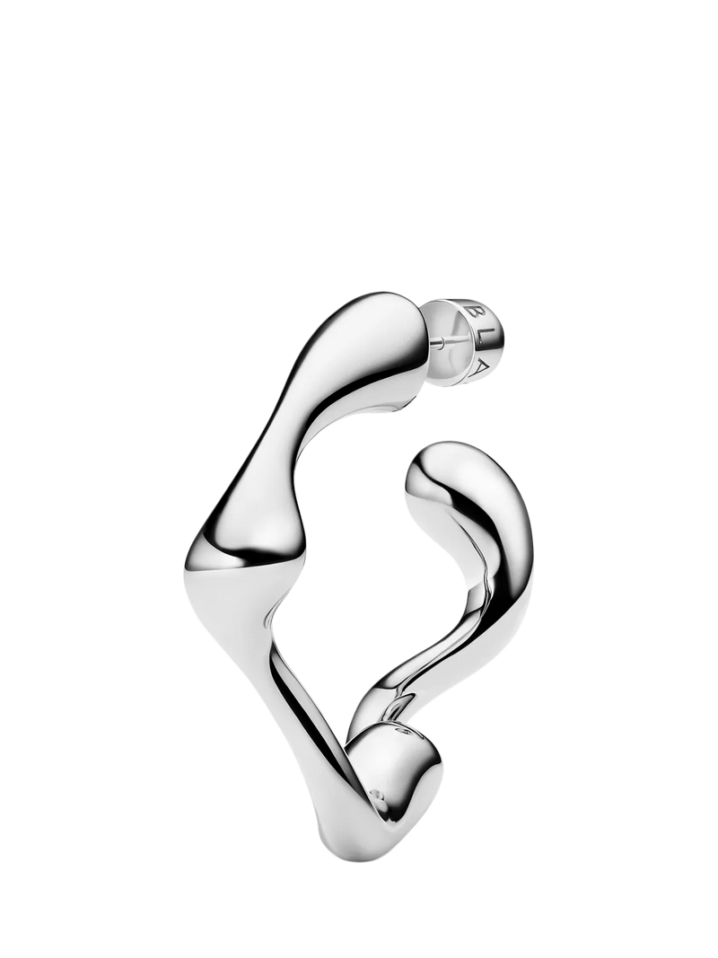 Maria Black hoop earrings in rhodium-plated recycled sterling silver, UK version