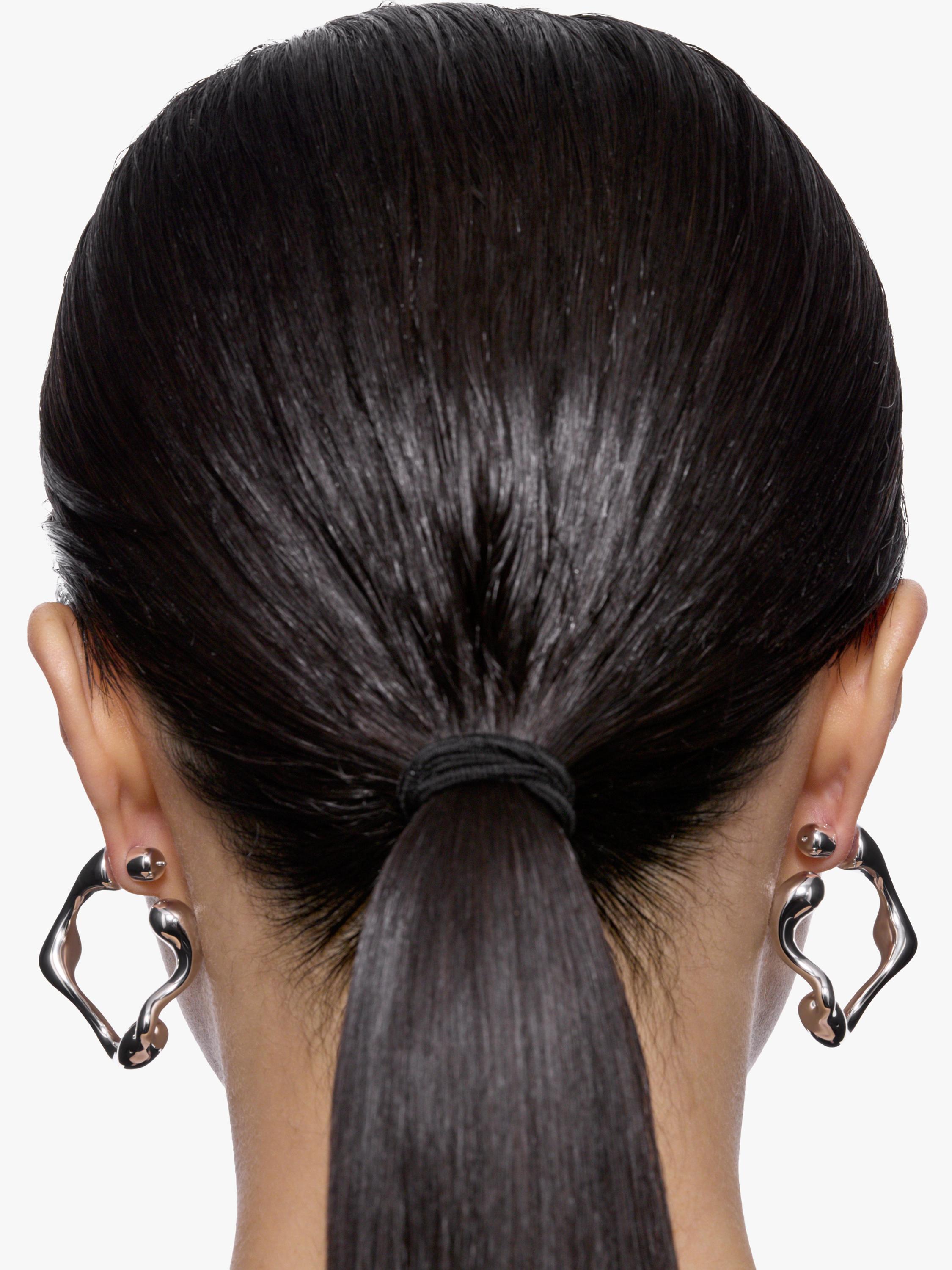 Maria Black hoop earrings in rhodium-plated recycled sterling silver, UK version