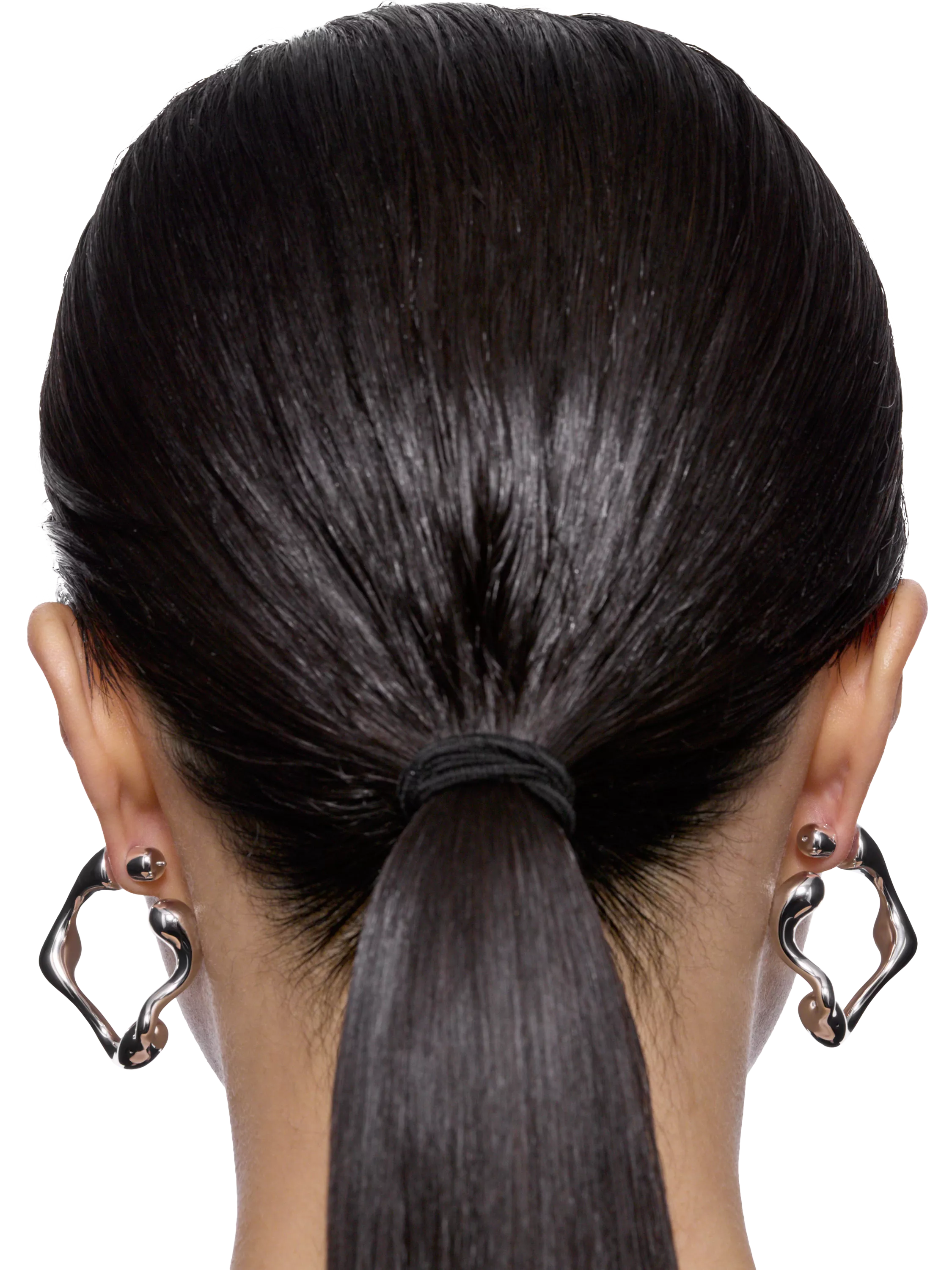 Maria Black hoop earrings in rhodium-plated recycled sterling silver, UK version