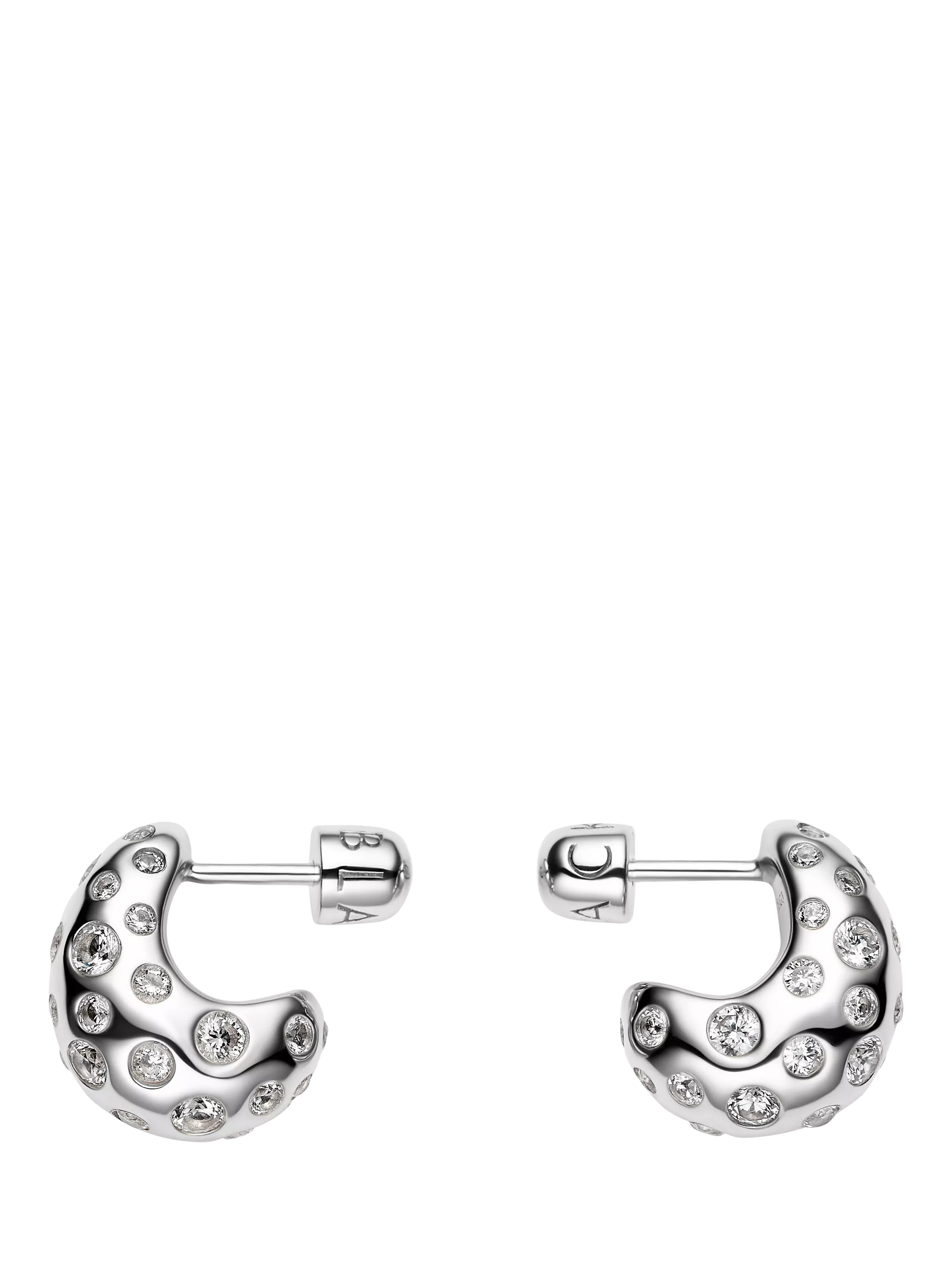 Maria Black Tryvann popcorn earrings silver (British brand)