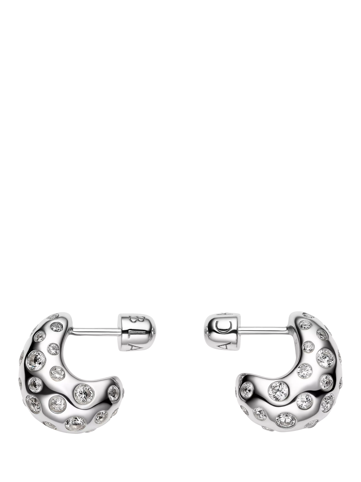 Maria Black Tryvann popcorn earrings silver (British brand)