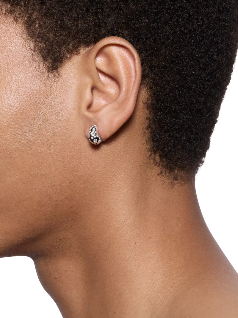 Maria Black Tryvann popcorn earrings silver (British brand)