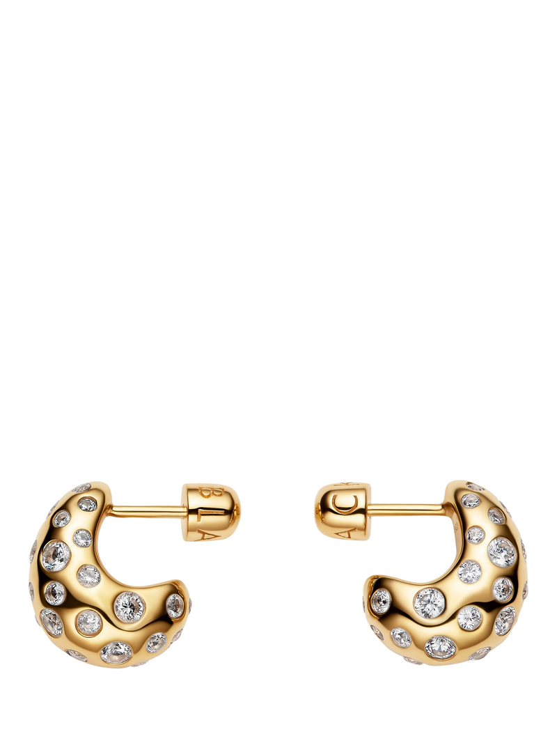 Maria Black gold ovate popcorn earrings - UK version