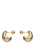 Maria Black gold ovate popcorn earrings - UK version