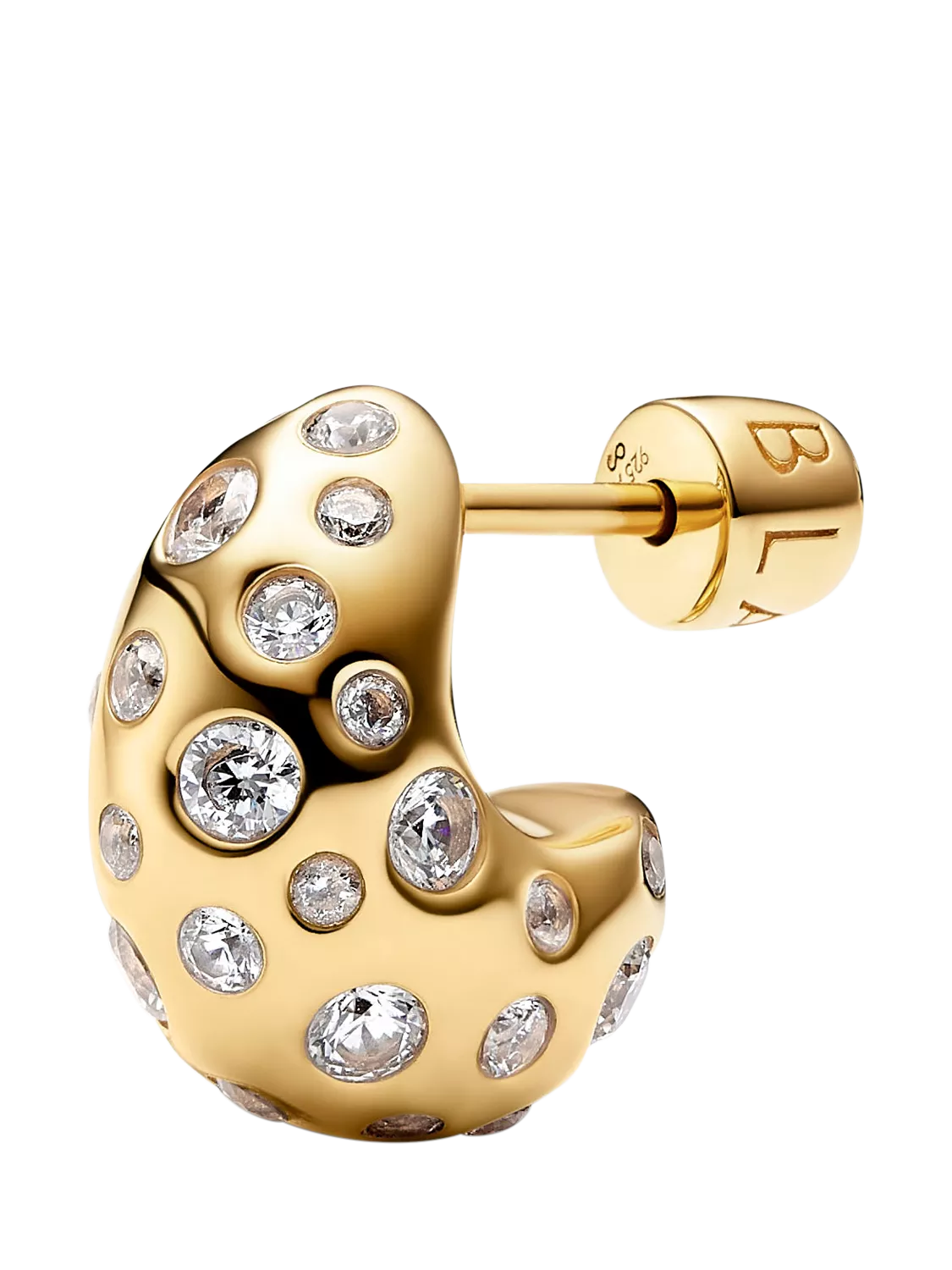 Maria Black gold ovate popcorn earrings - UK version