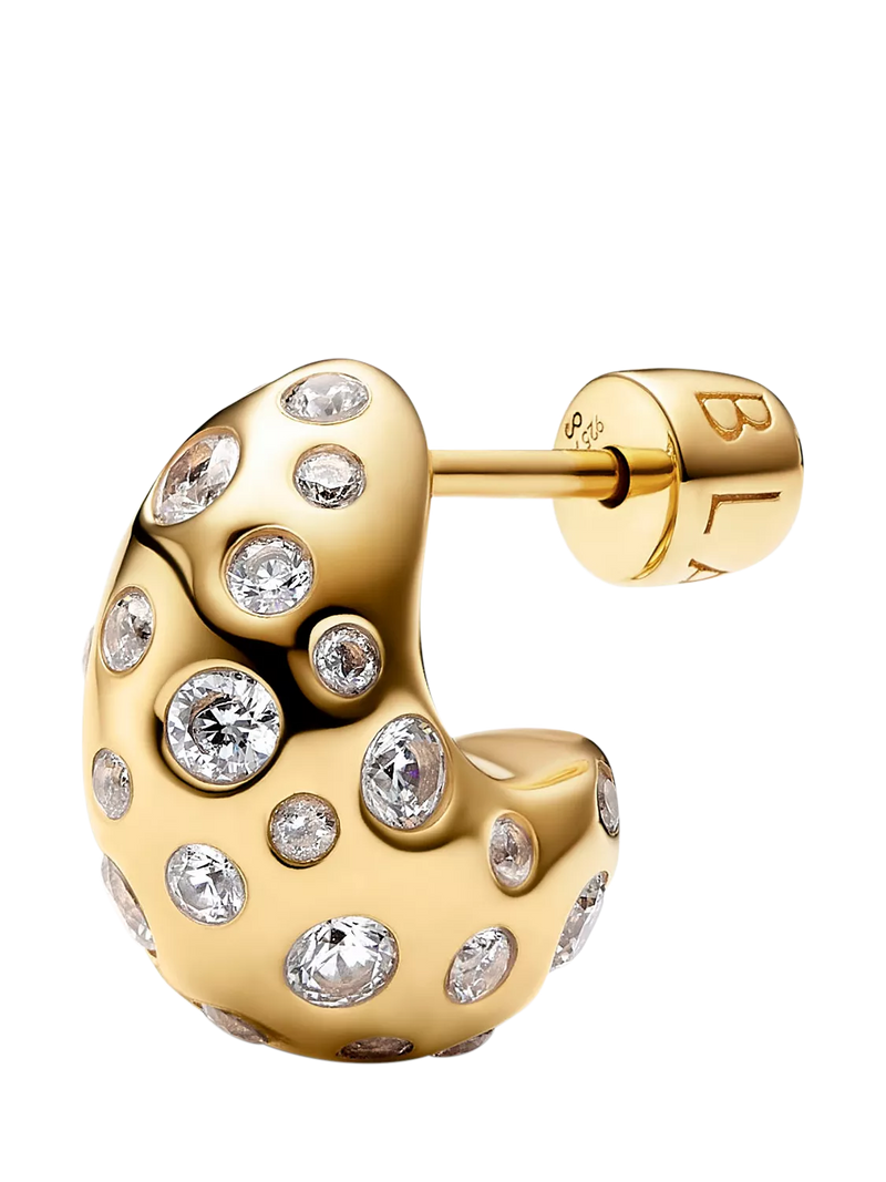 Maria Black gold ovate popcorn earrings - UK version