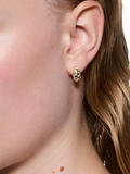 Maria Black gold ovate popcorn earrings - UK version
