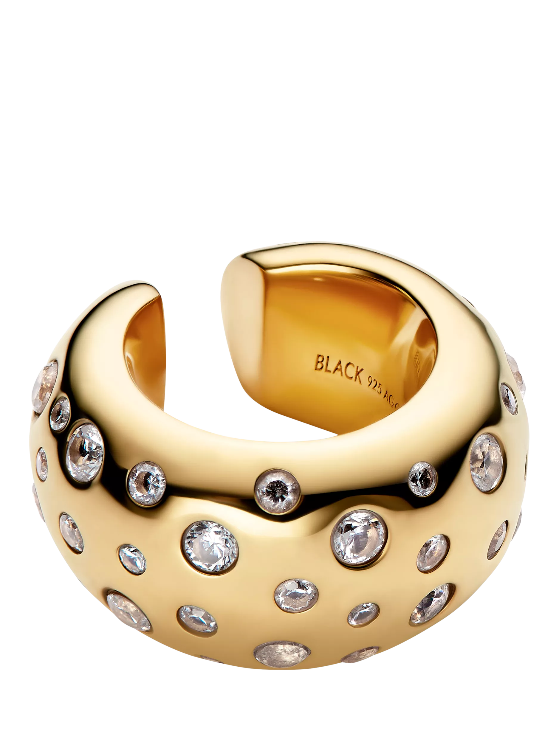 Maria Black gold ear cuff with cubic zirconia, UK version