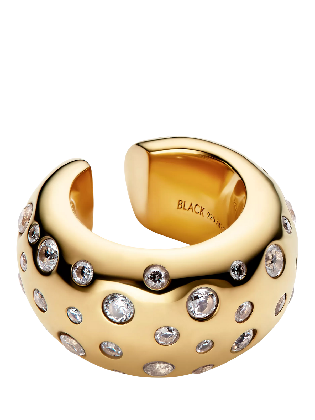 Maria Black gold ear cuff with cubic zirconia, UK version