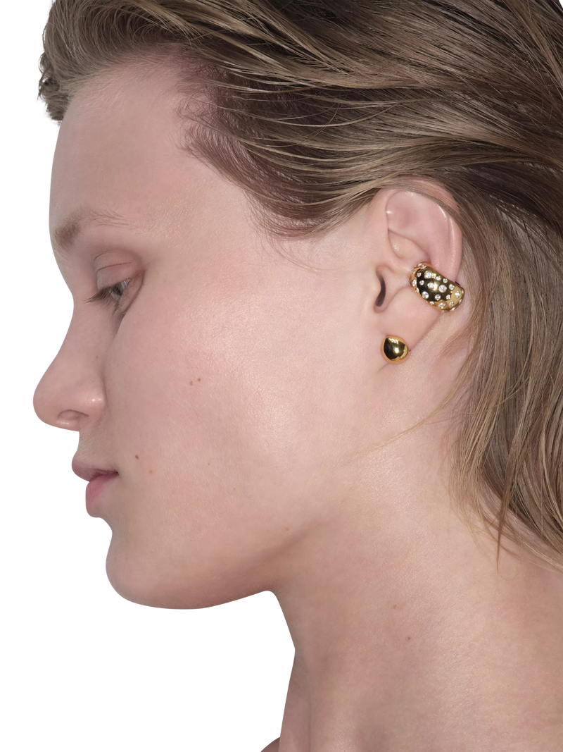 Maria Black gold ear cuff with cubic zirconia, UK version