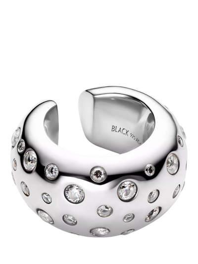 John Lewis Maria Black Tryvann Popcorn Ear Cuff Silver- Buy online at McGrocer