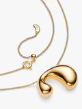 Maria Black biomorphic pendant necklace gold plated 18 carat, imported from the UK