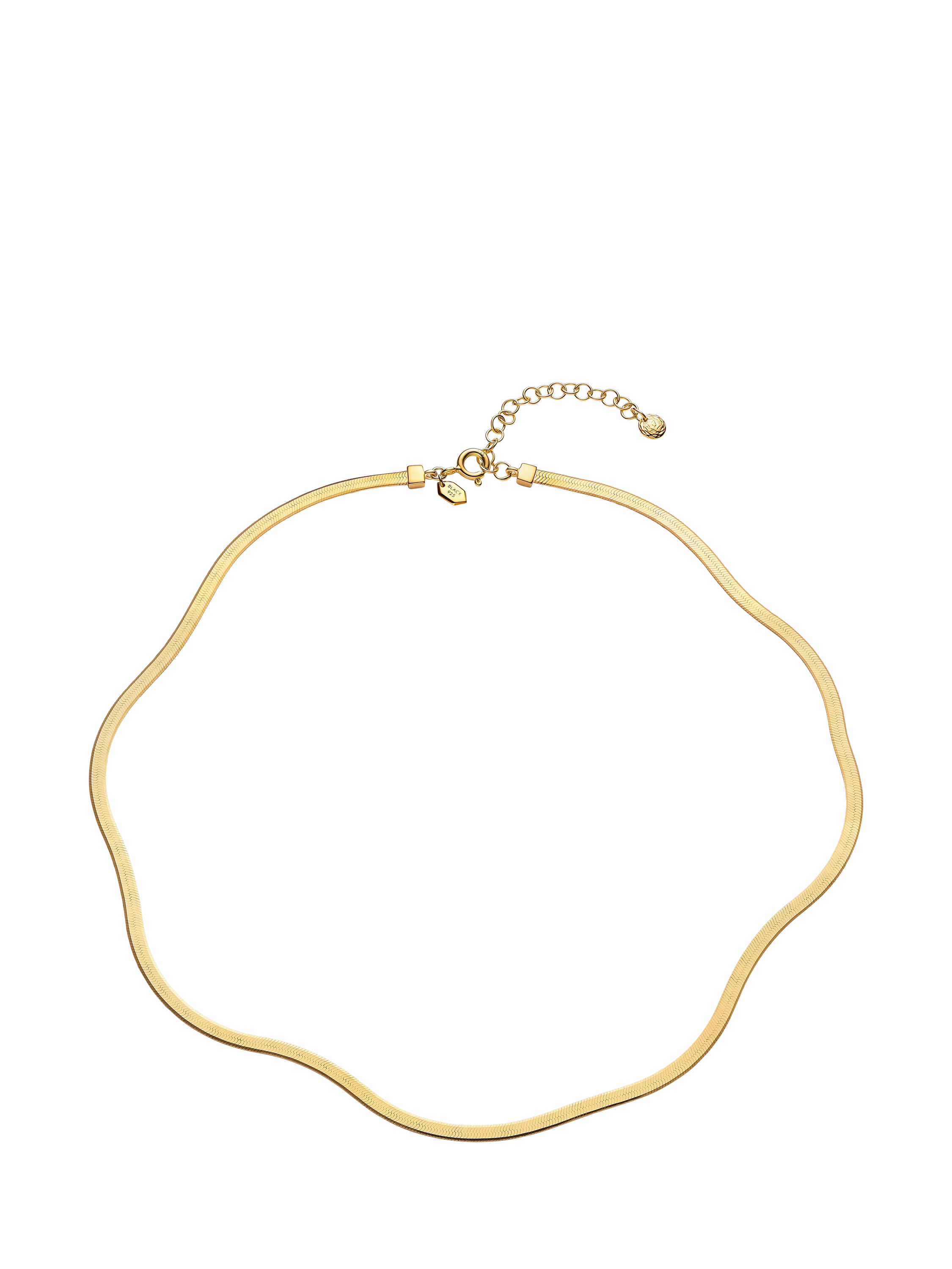 Maria Black gold plated snake chain necklace - British product
