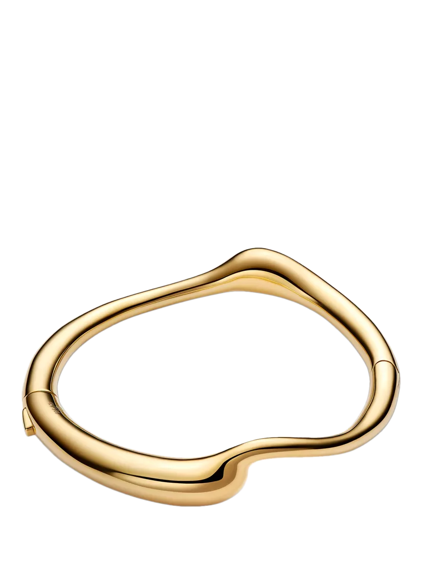 Maria Black gold curved splash bangle (British brand)