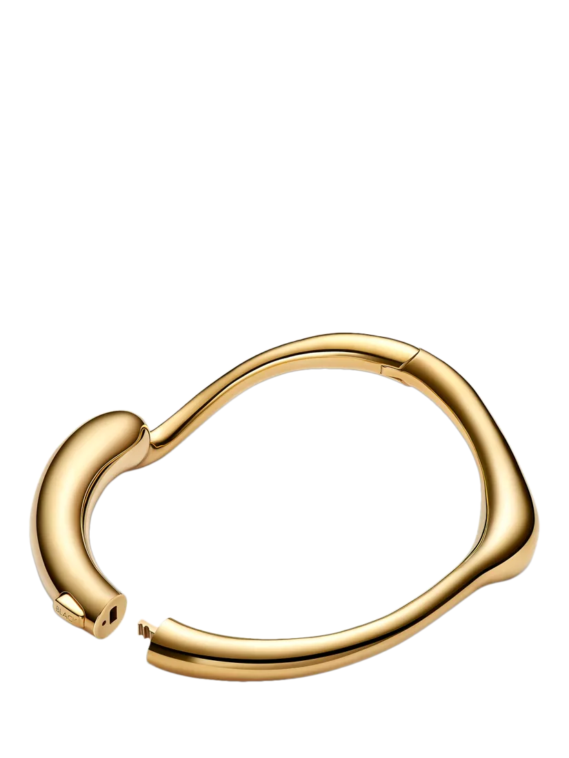 Maria Black gold curved splash bangle (British brand)