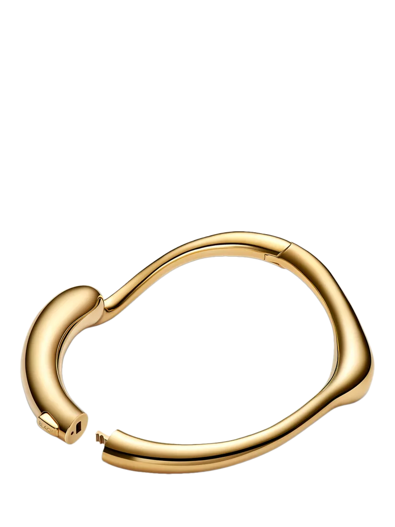 Maria Black gold curved splash bangle (British brand)