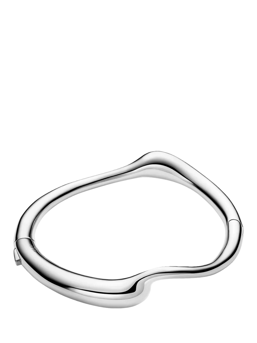 Maria Black curved splash bangle silver 6 cm, UK version