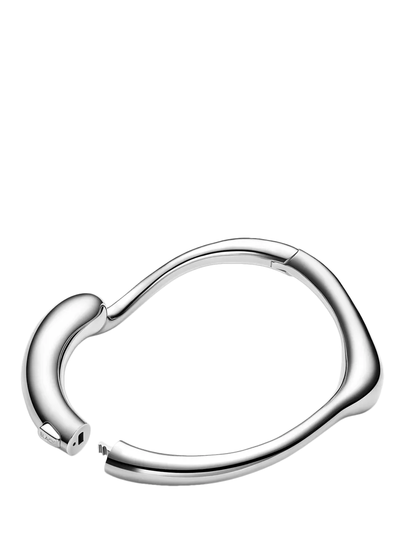 Maria Black curved splash bangle silver 6 cm, UK version