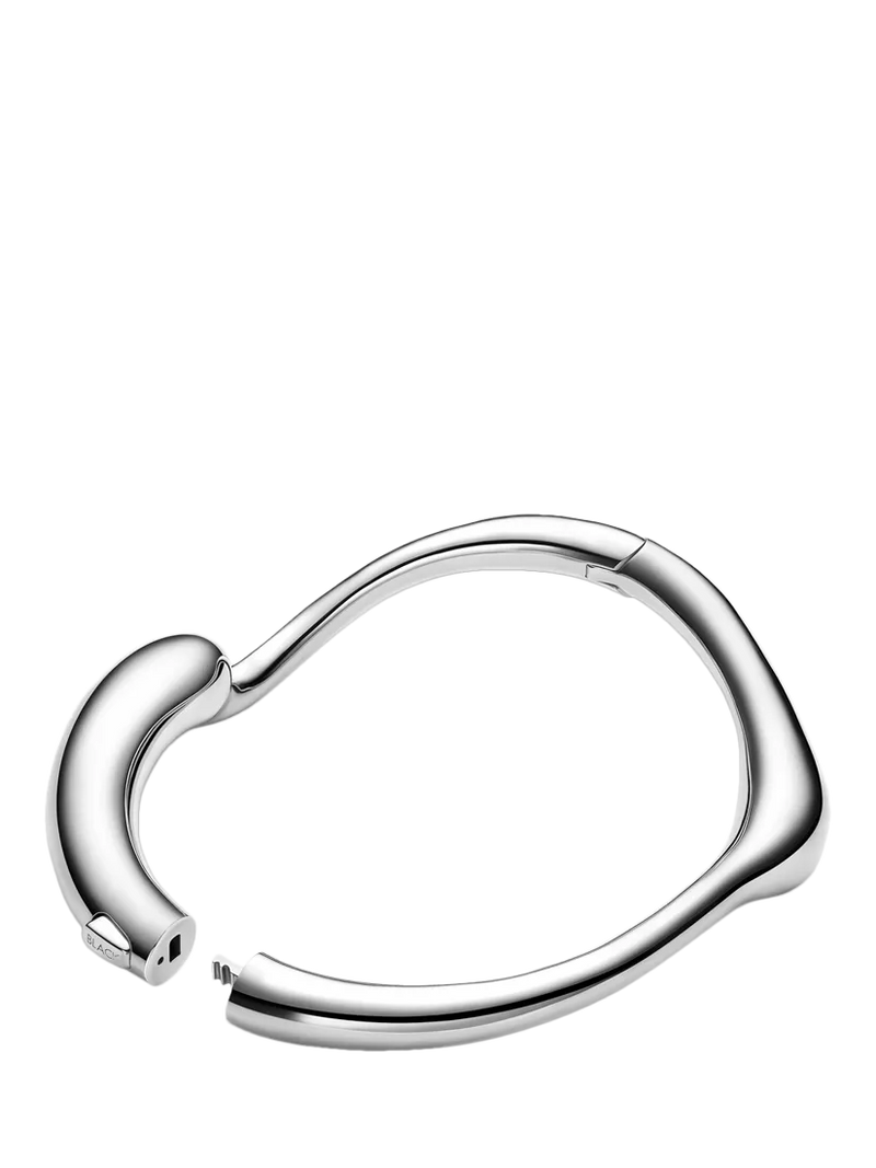 Maria Black curved splash bangle silver 6 cm, UK version