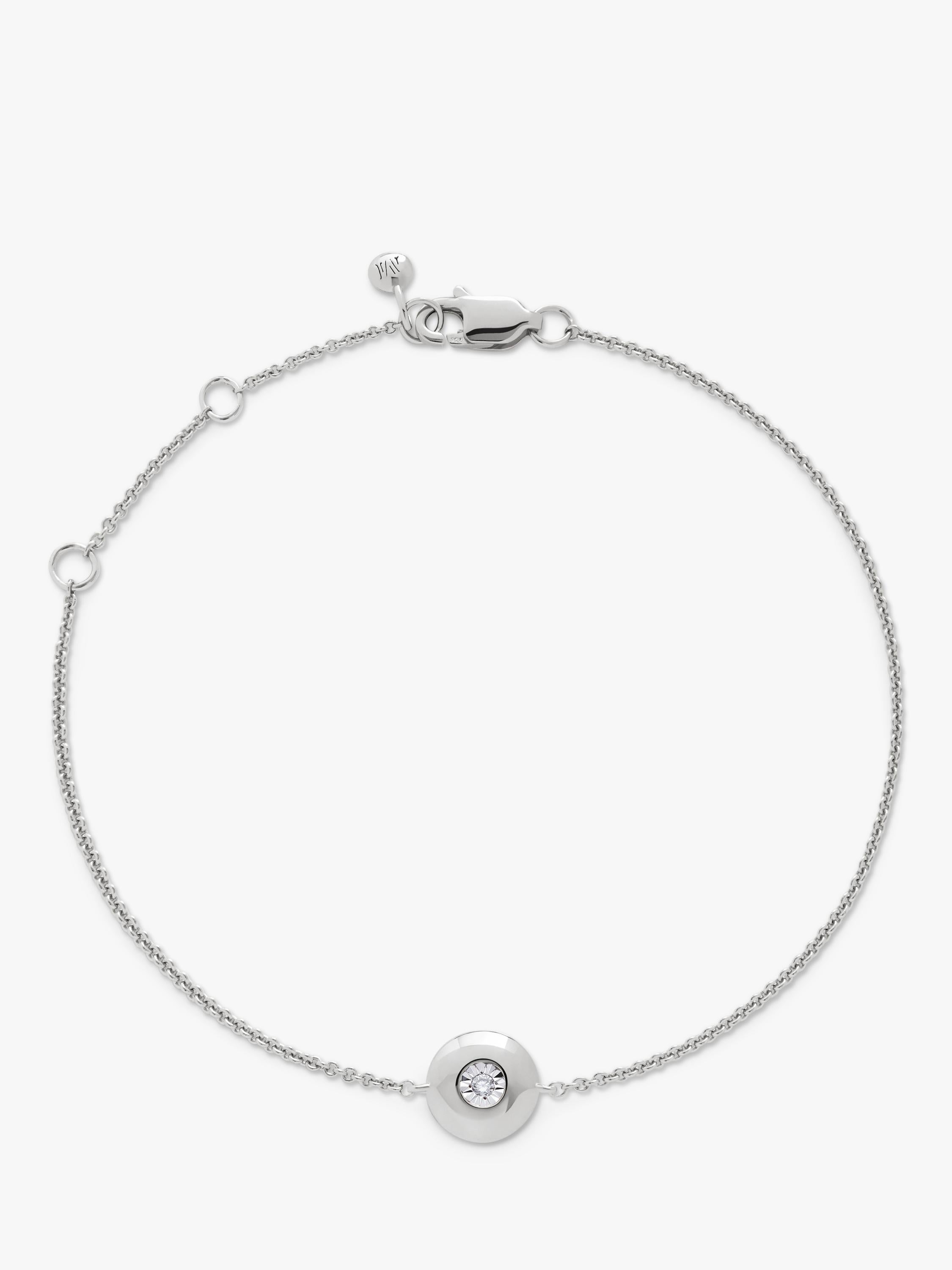 Monica Vinader birthstone bracelet with lab-grown diamond, imported from the UK