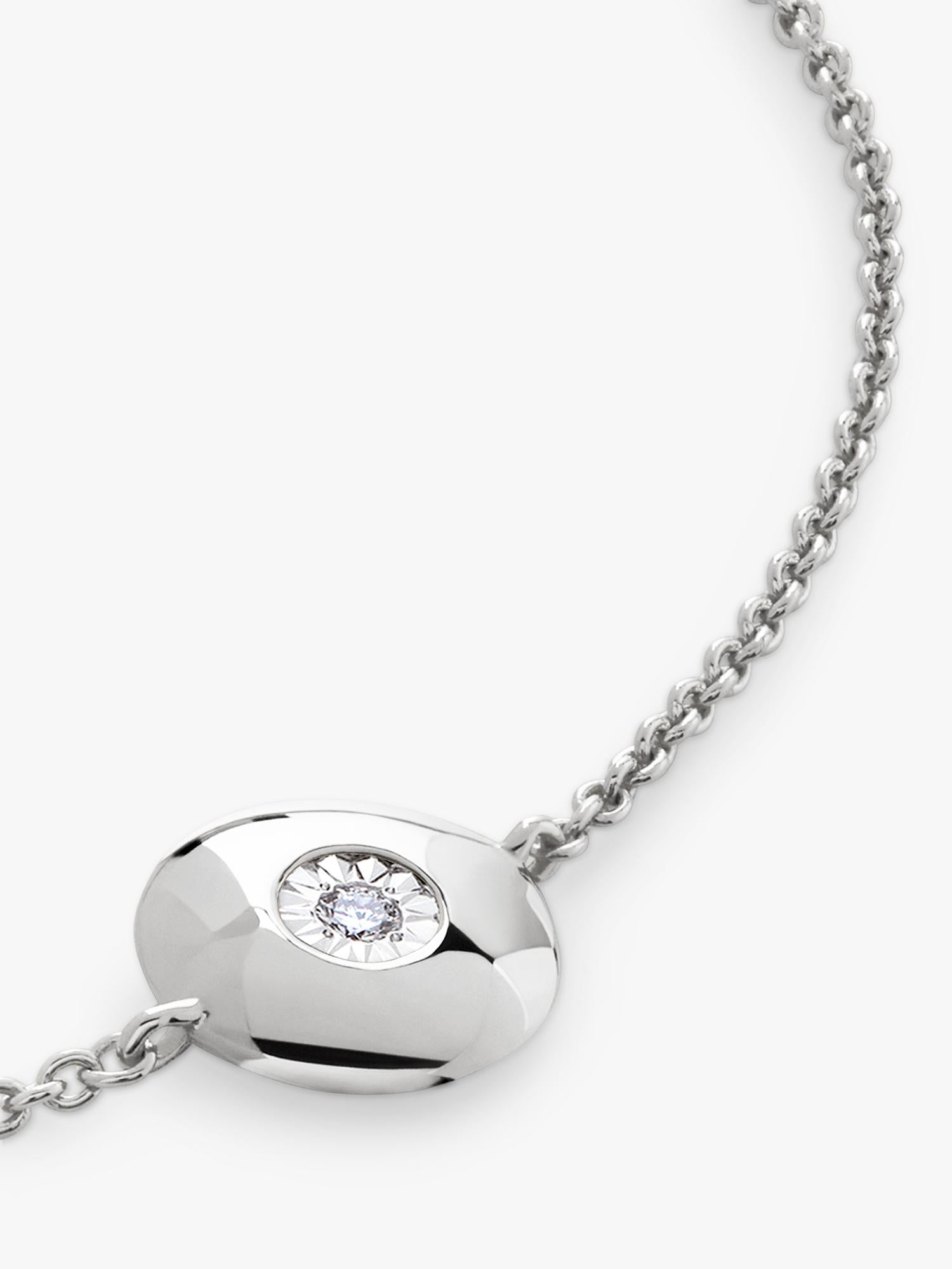 Monica Vinader birthstone bracelet with lab-grown diamond, imported from the UK
