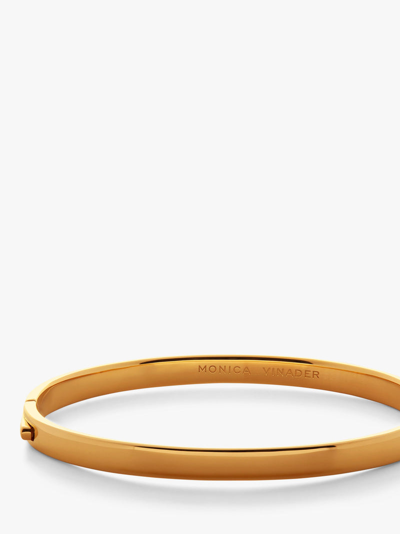 Monica Vinader Essential Luxe bangle gold, UK version