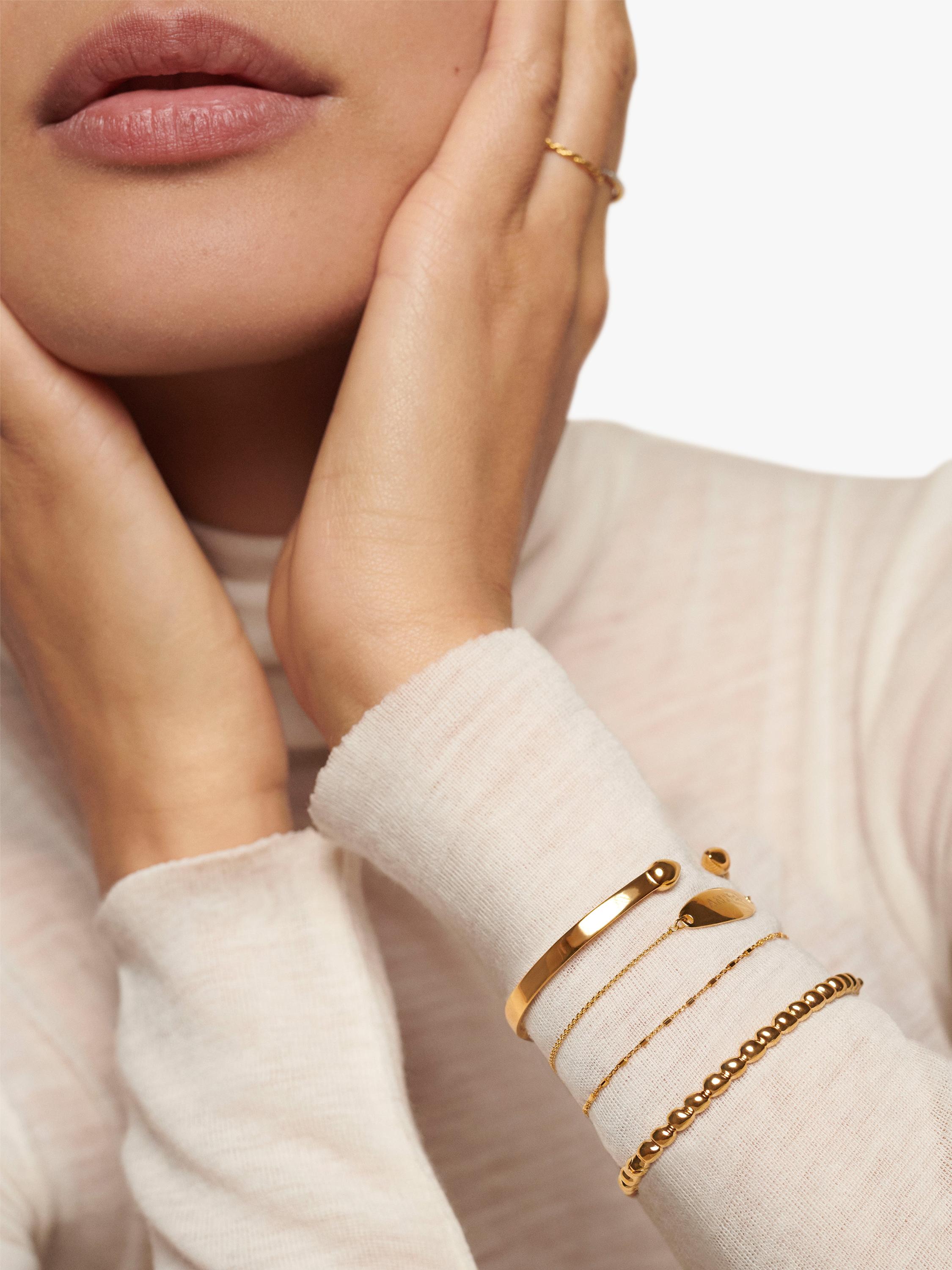 Monica Vinader gold cuff bracelet, imported from the UK