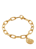 Monica Vinader gold bracelet Havana open link charm, UK version