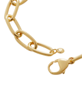 Monica Vinader gold bracelet Havana open link charm, UK version